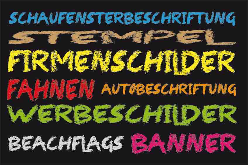 Schilder Banner Werbeschilder